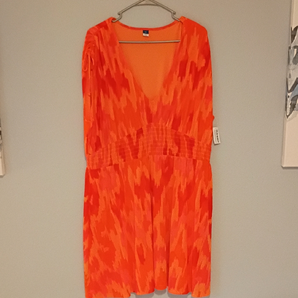 Old Navy Bright Orange Mini Dress